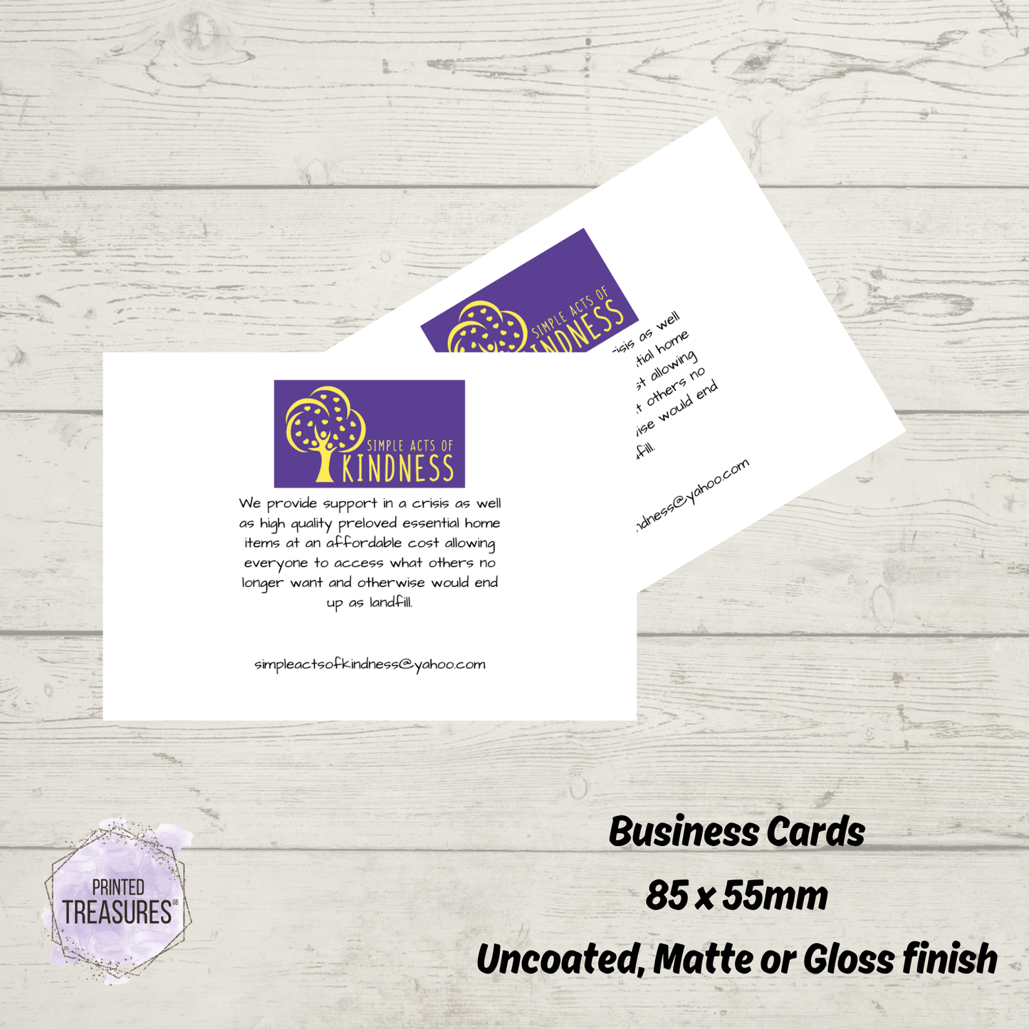 Business Cards - Printed Treasures