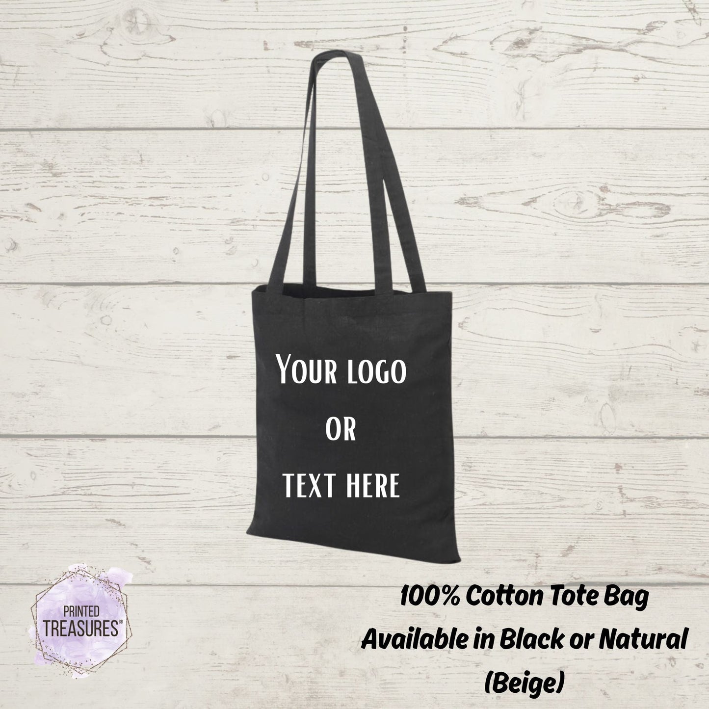 Custom Cotton Tote Bag - Printed Treasures