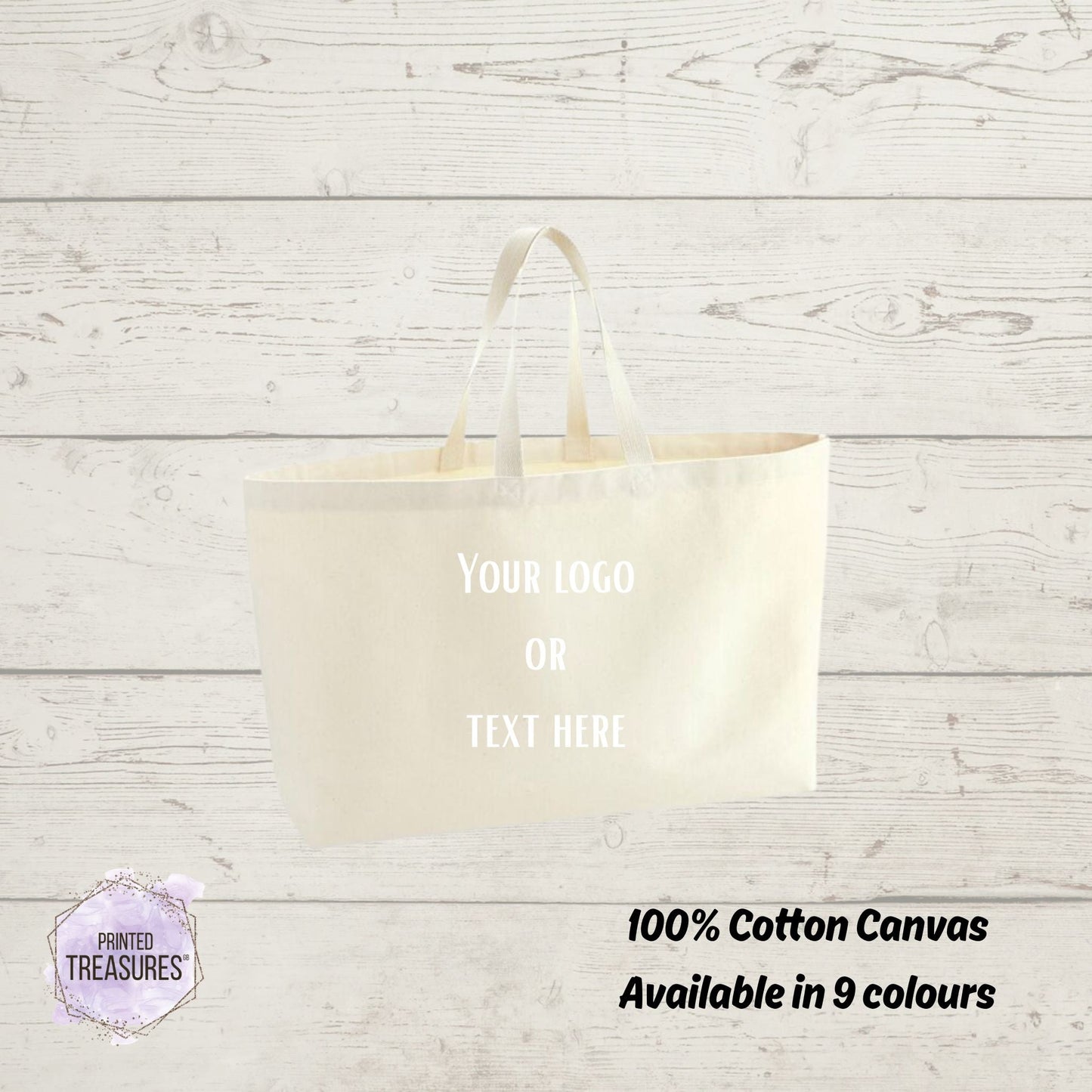 Custom Oversized Tote Bag - Printed Treasures
