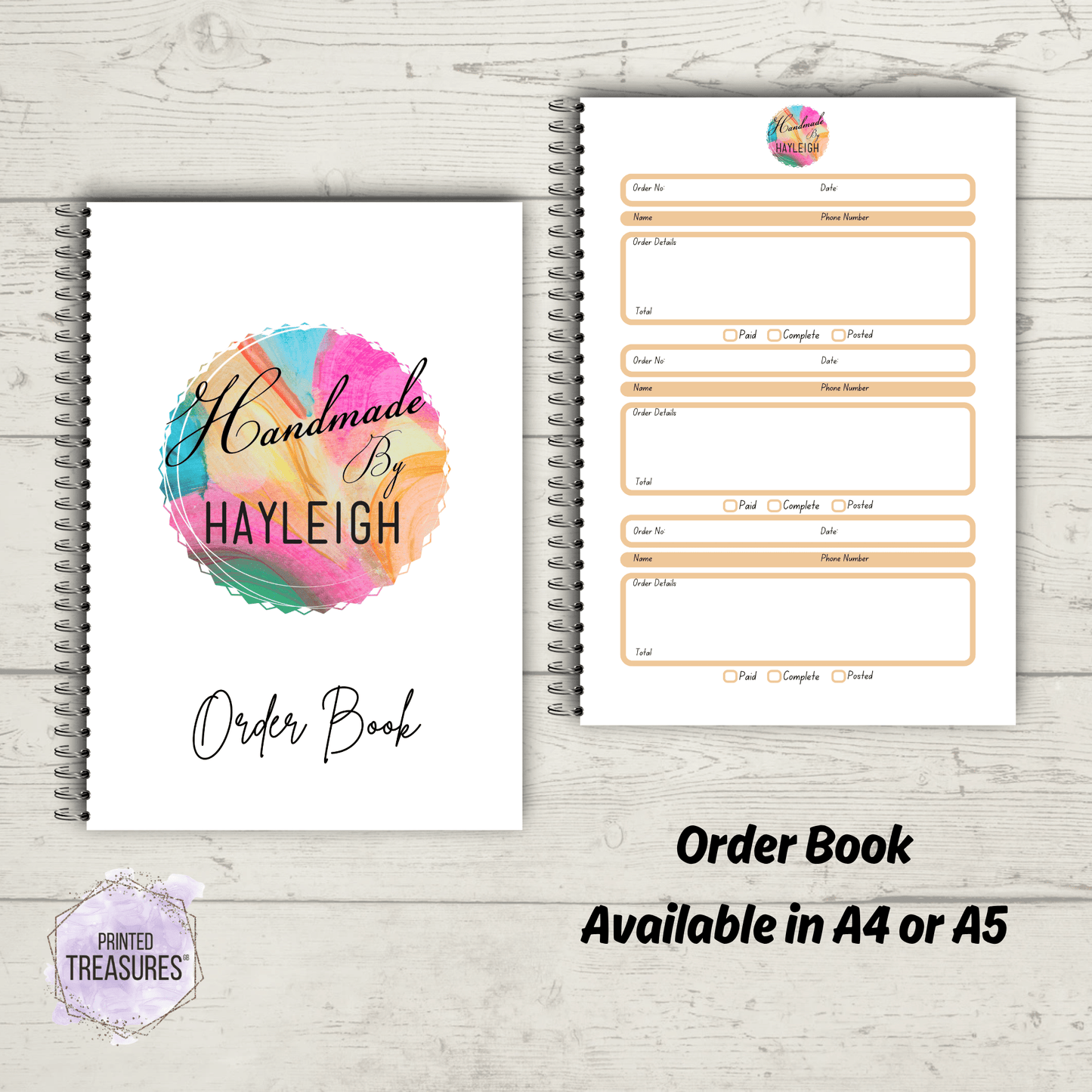 Order Book - Printed Treasures