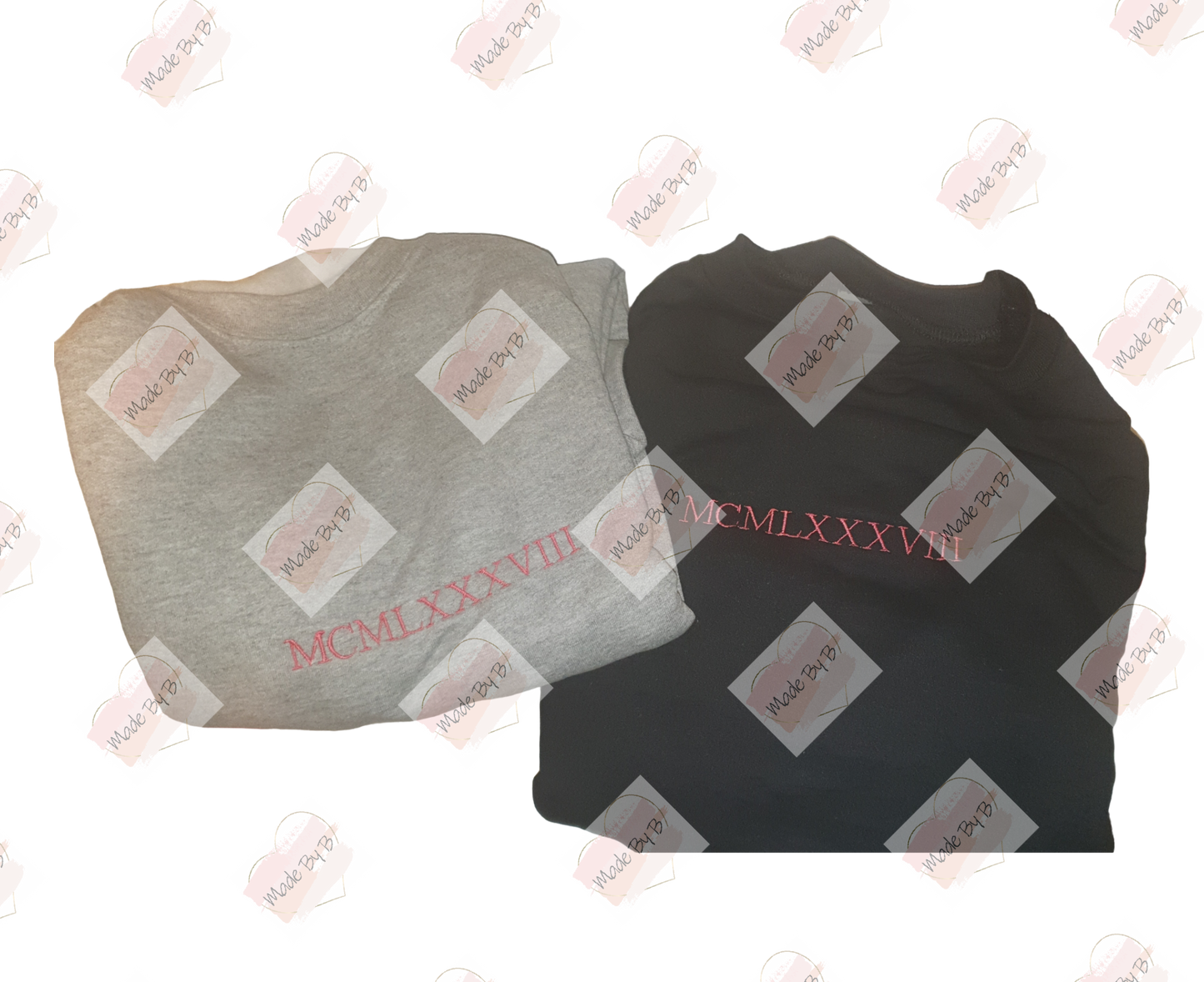 Personalised Embroidered Roman Numerals Year Sweatshirt - Adult