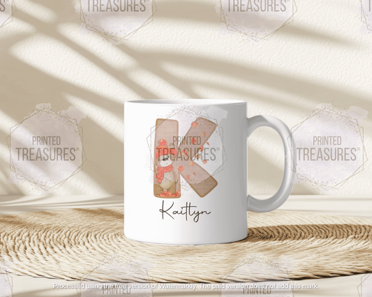 Alphabear Personalised Mug – Cute Animal Alphabet Gift for Kids & Bear Lovers - Printed Treasures