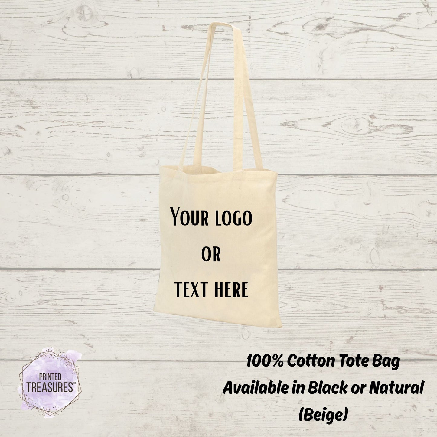 Custom Cotton Tote Bag - Printed Treasures