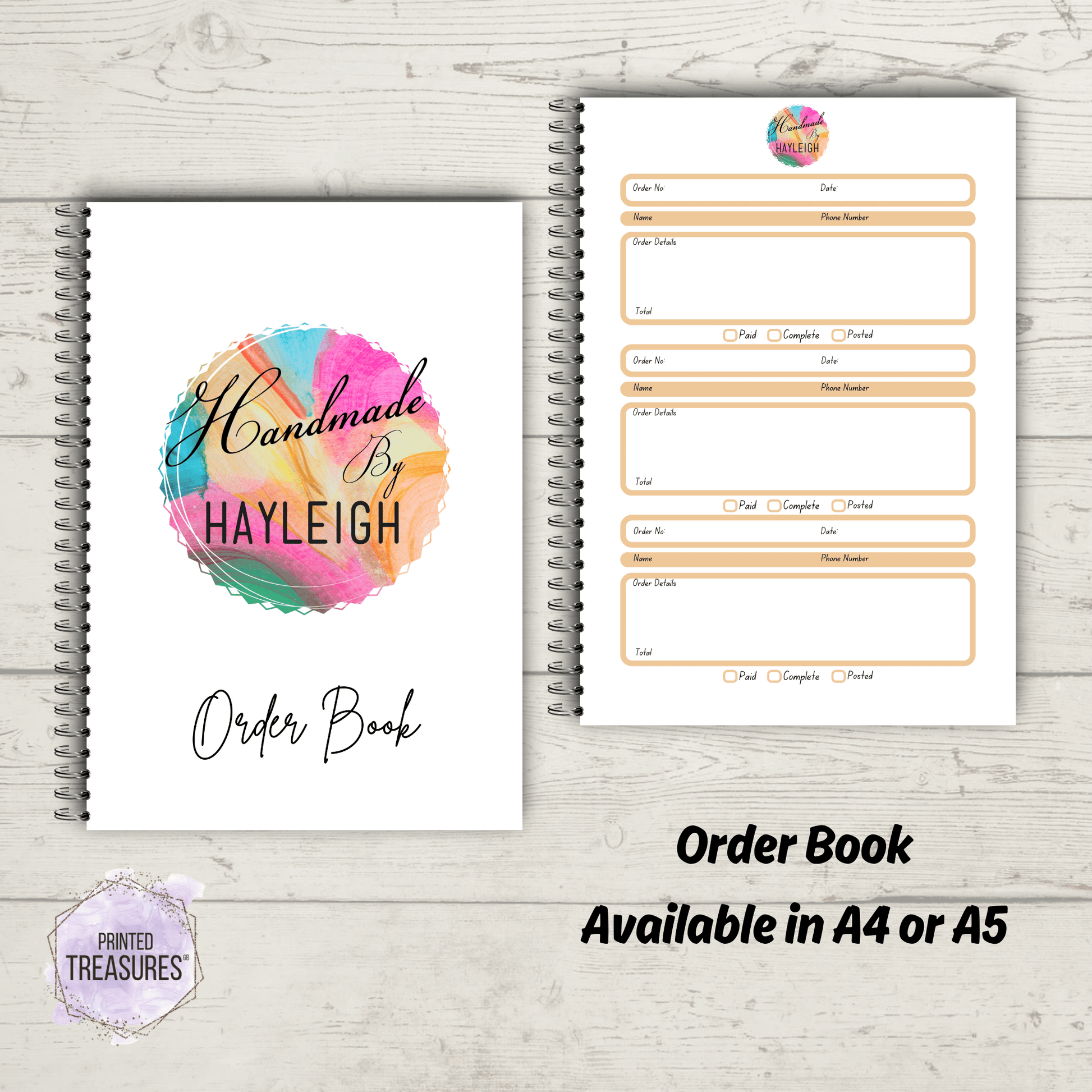 Order Book - Printed Treasures