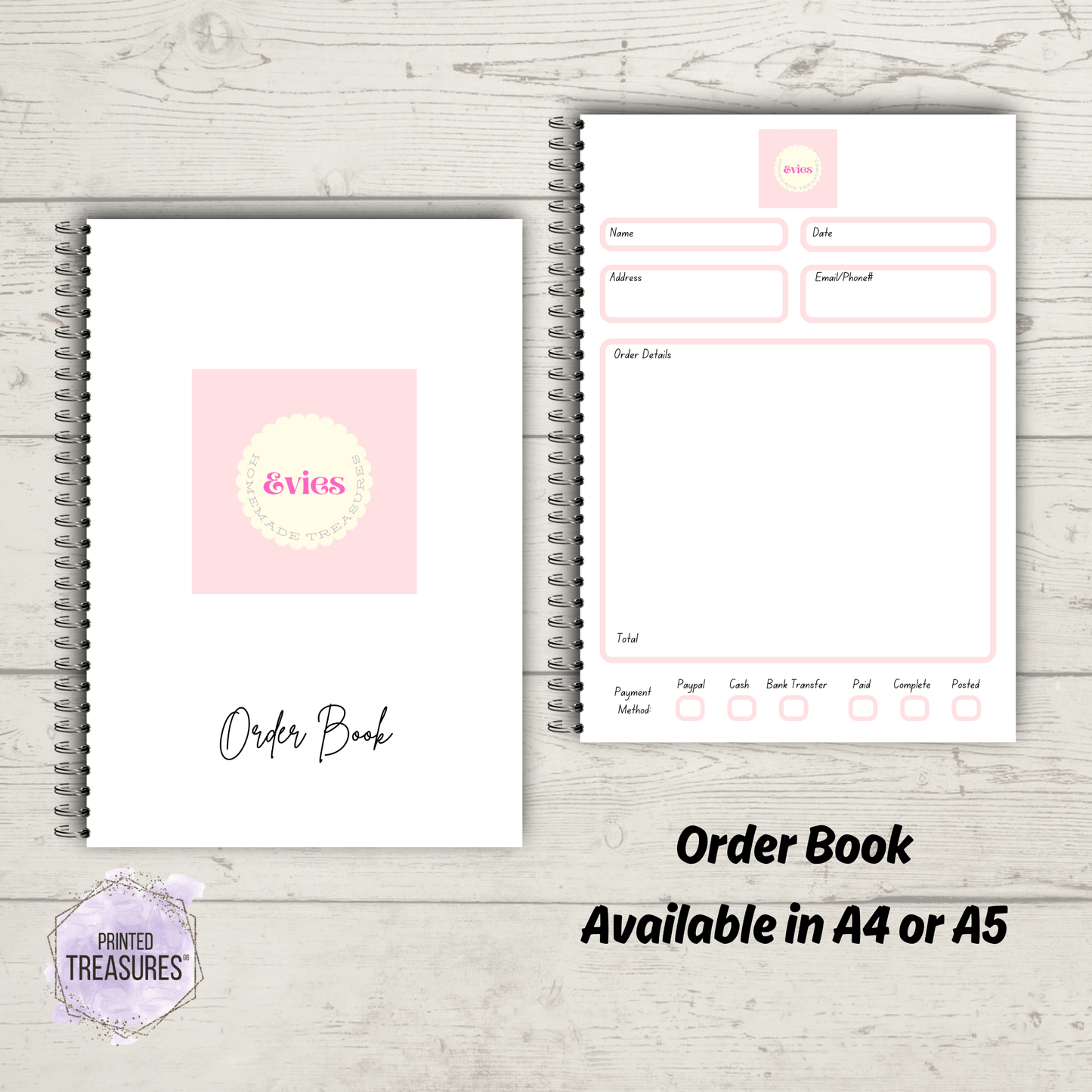 Order Book - Printed Treasures