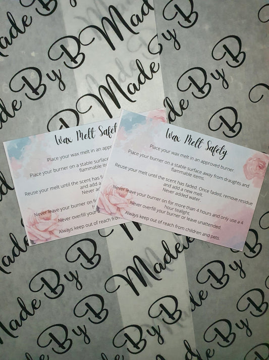 Wax Melt Safety Card - Printed Treasures